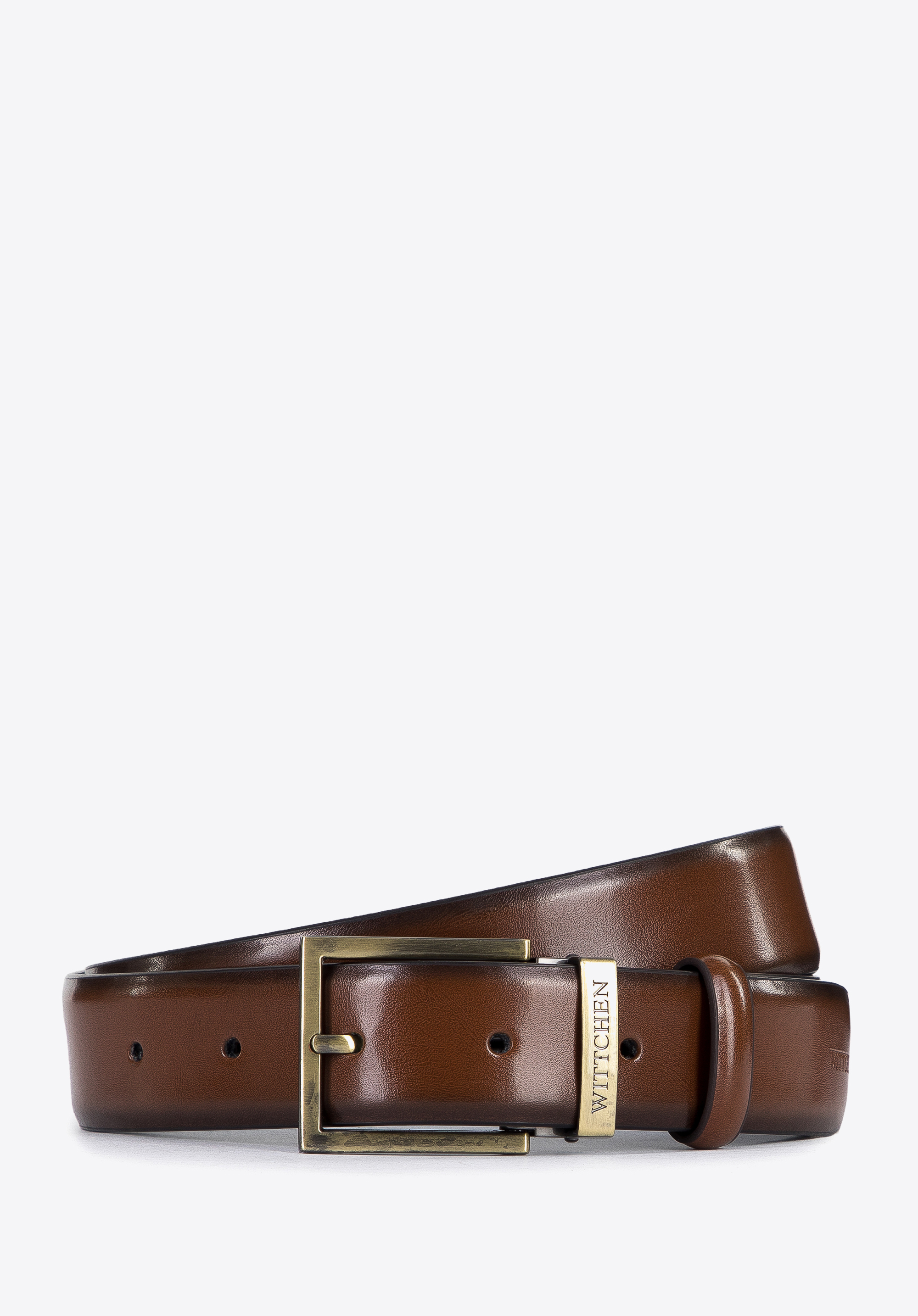 Klassischer Ledergürtel für Herren, braun, 96-8M-913-4-100, Bild 1