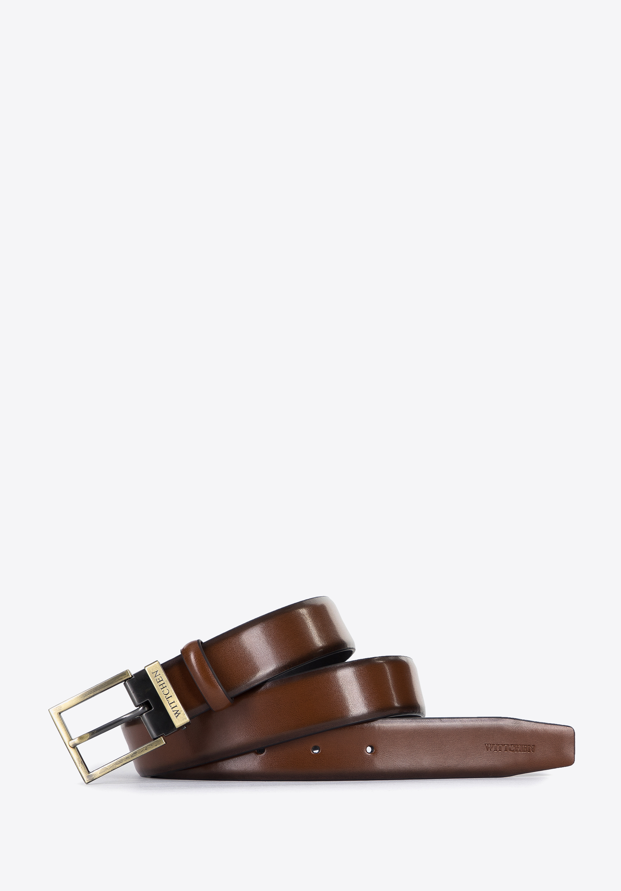 Klassischer Ledergürtel für Herren, braun, 96-8M-913-4-110, Bild 1