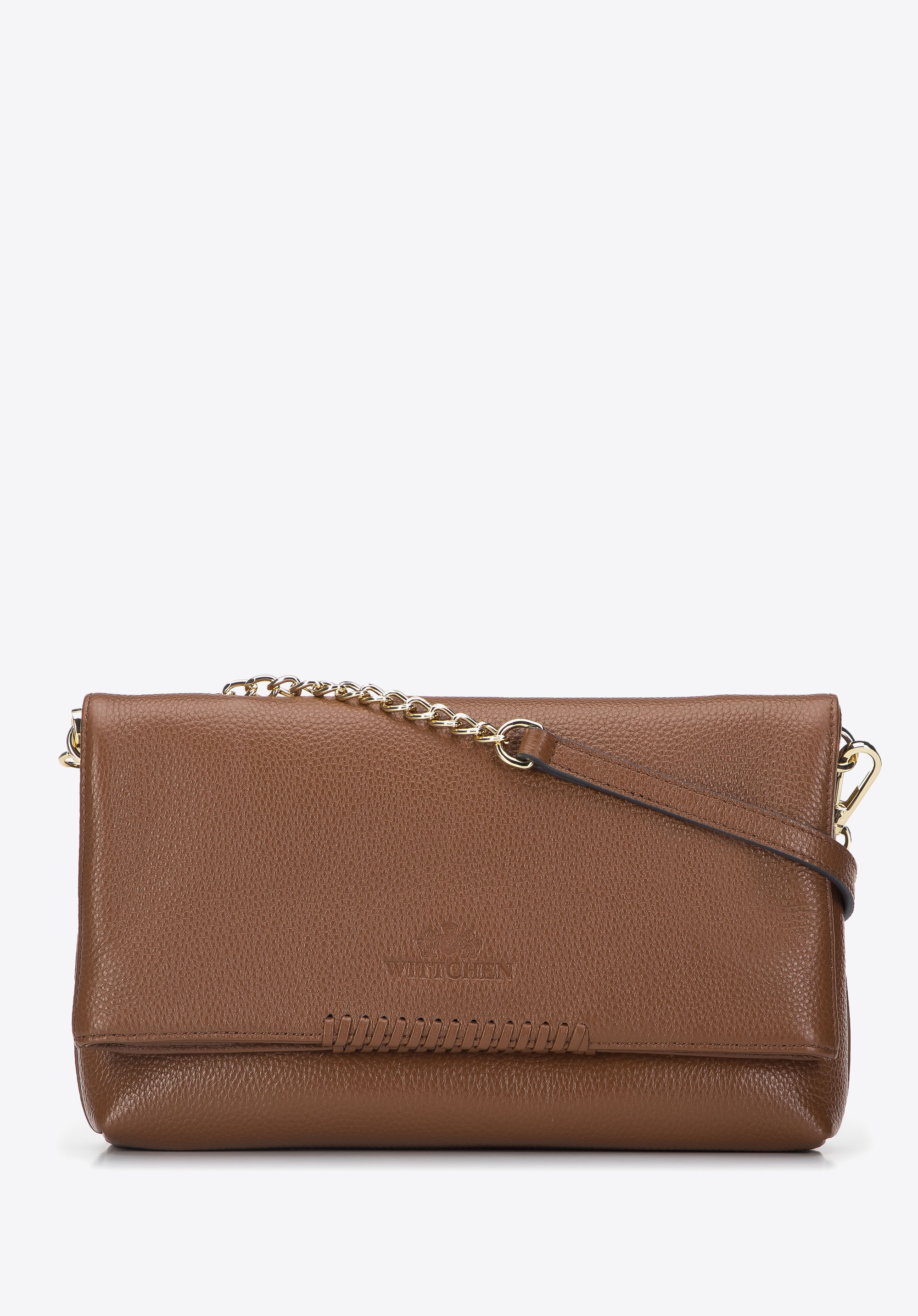 Kleine Damentasche aus Leder mit Riemen |WITTCHEN| 95-4E-647, braun, 95-4E-647-4, Bild 1