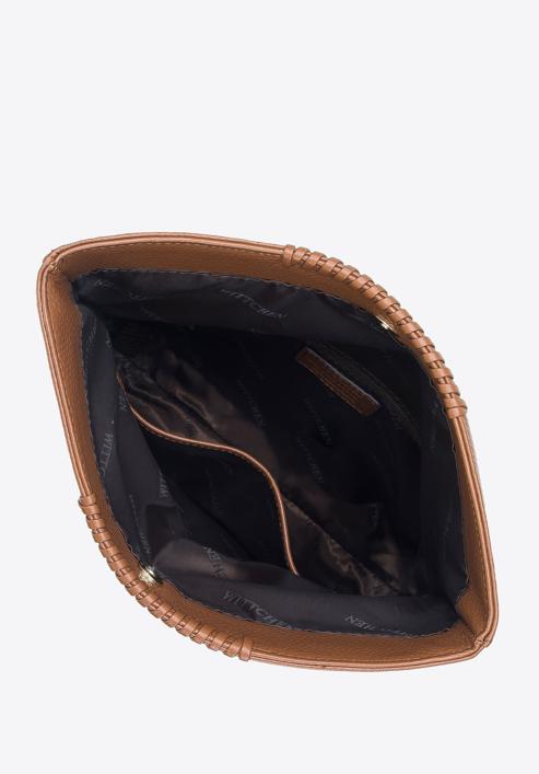 Kleine Damentasche aus Leder mit Riemen |WITTCHEN| 95-4E-647, braun, 95-4E-647-4, Bild 3