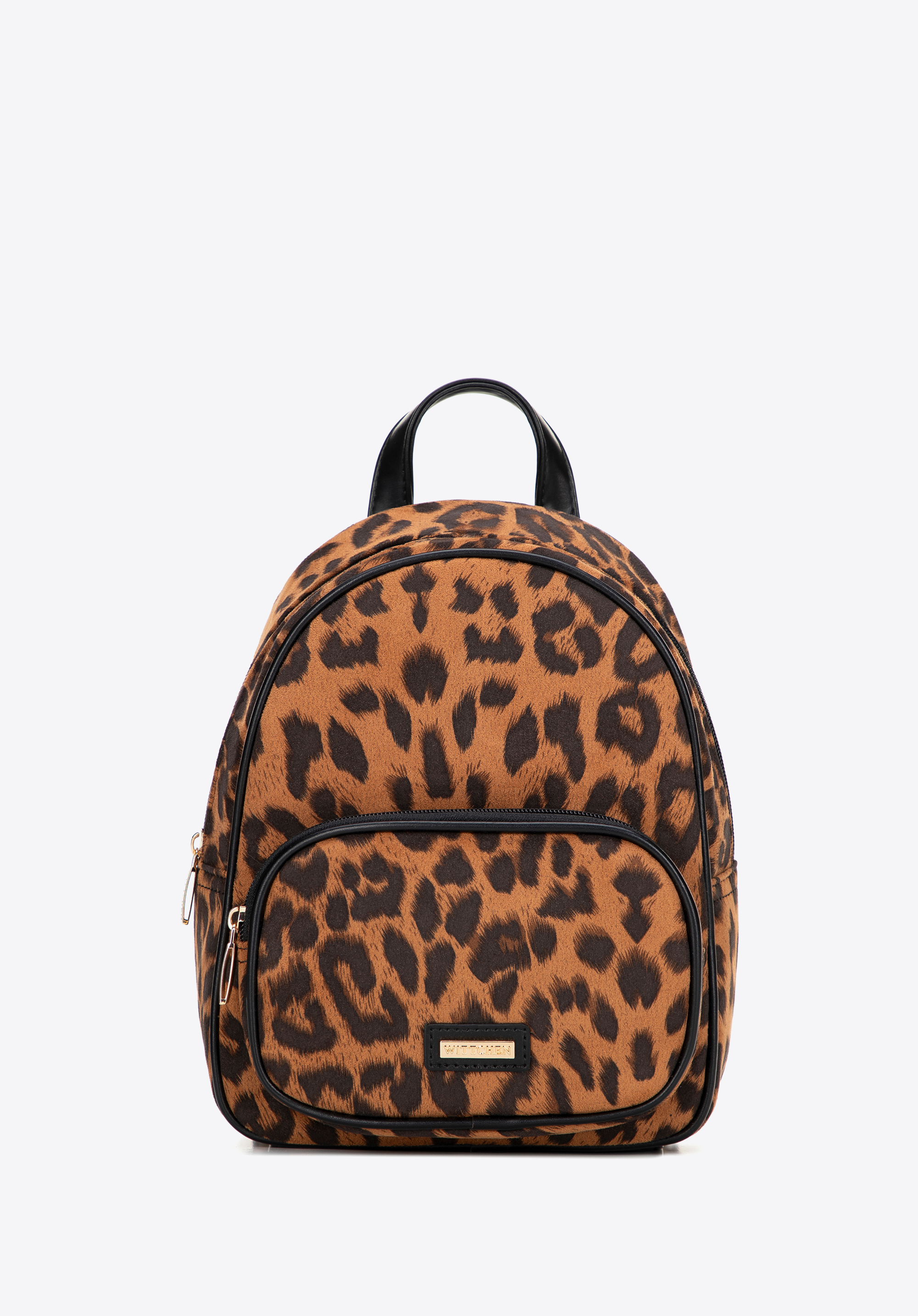 Kleiner Damenrucksack im Leopardenmuster, braun, 101-4Y-416-4, Bild 1