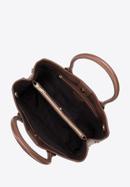Köfferchen aus Saffiano-Leder mit zwei Fächern, braun, 96-4E-005-1, Bild 3