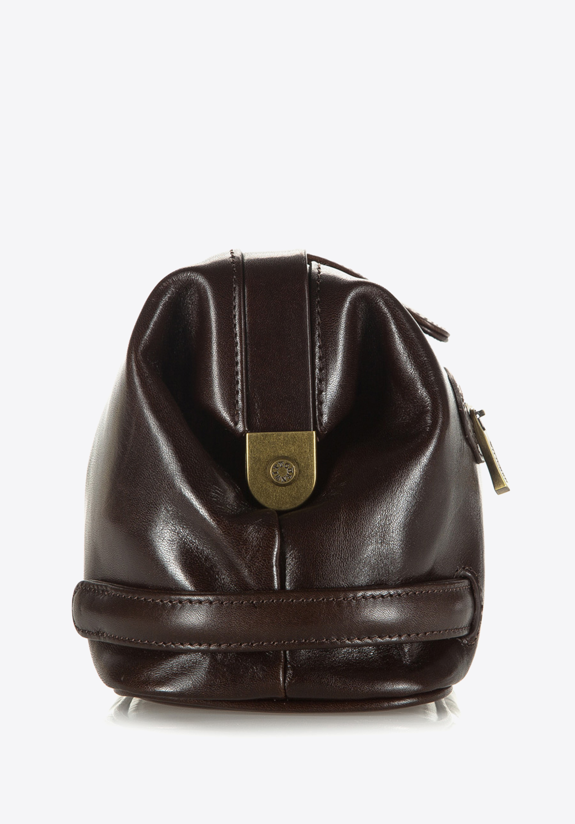 Kosmetiktasche aus Leder, braun, 10-3-229-4, Bild 1