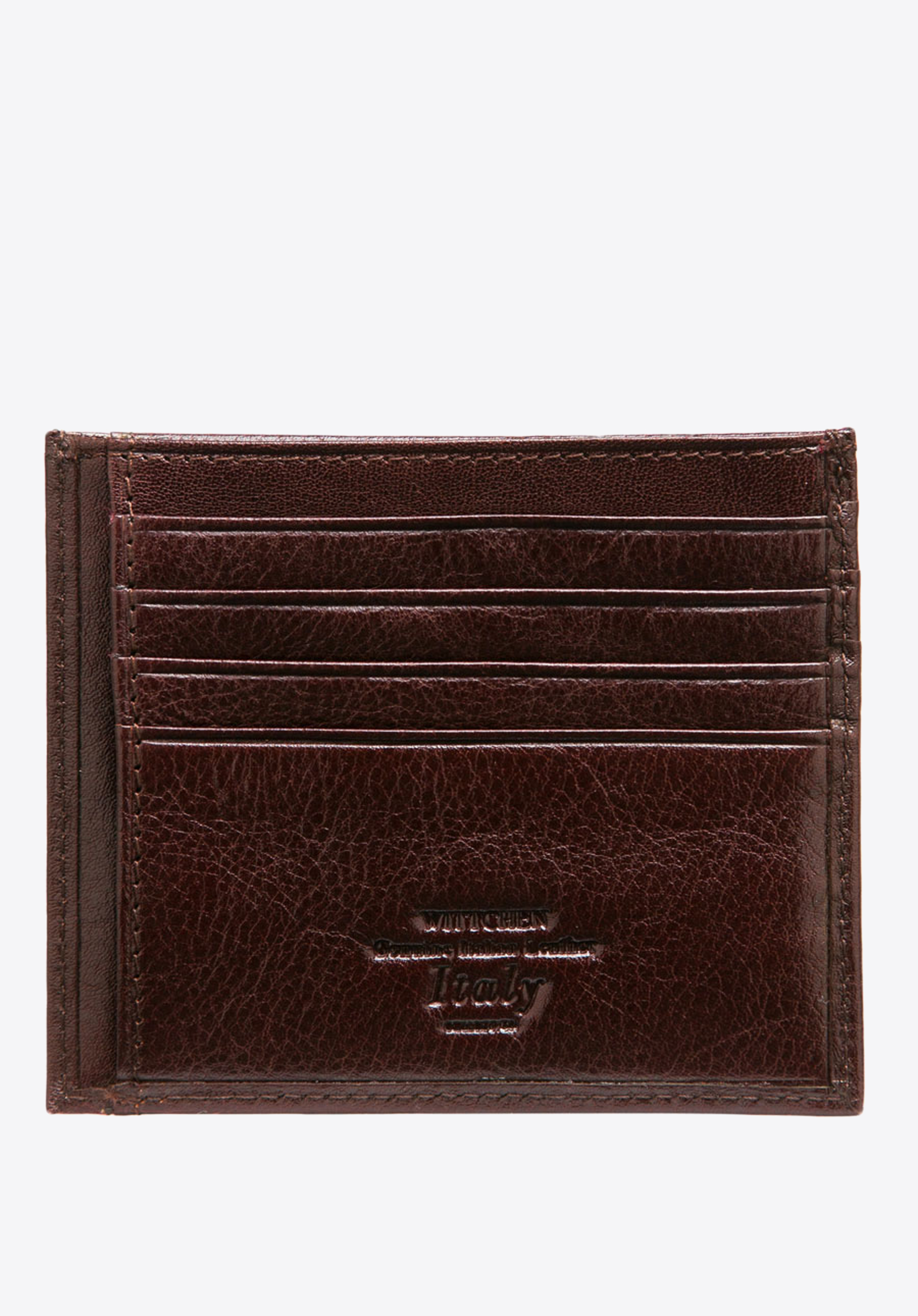 Minimalistisches Kartenetui aus Leder, braun, 21-2-030-44, Bild 1