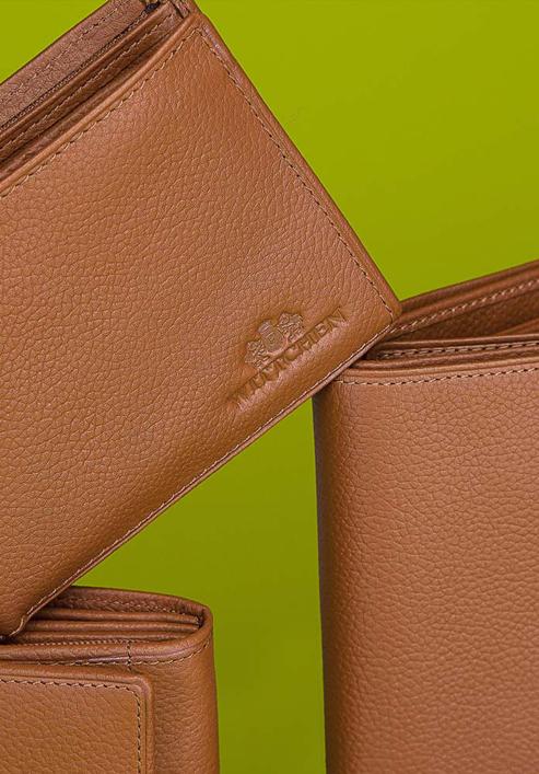 Mittelgroße Brieftasche aus Leder, braun, 02-1-040-5L, Bild 11