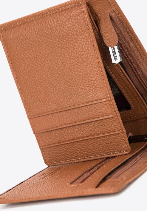 Mittelgroße Brieftasche aus Leder, braun, 02-1-040-5L, Bild 8
