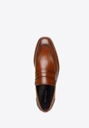 Mokassins aus Leder mit quadratischer Schuhspitze, braun, 94-M-505-5-44, Bild 4