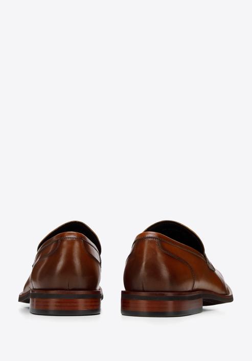 Mokassins aus Leder mit quadratischer Schuhspitze, braun, 94-M-505-4-45, Bild 5