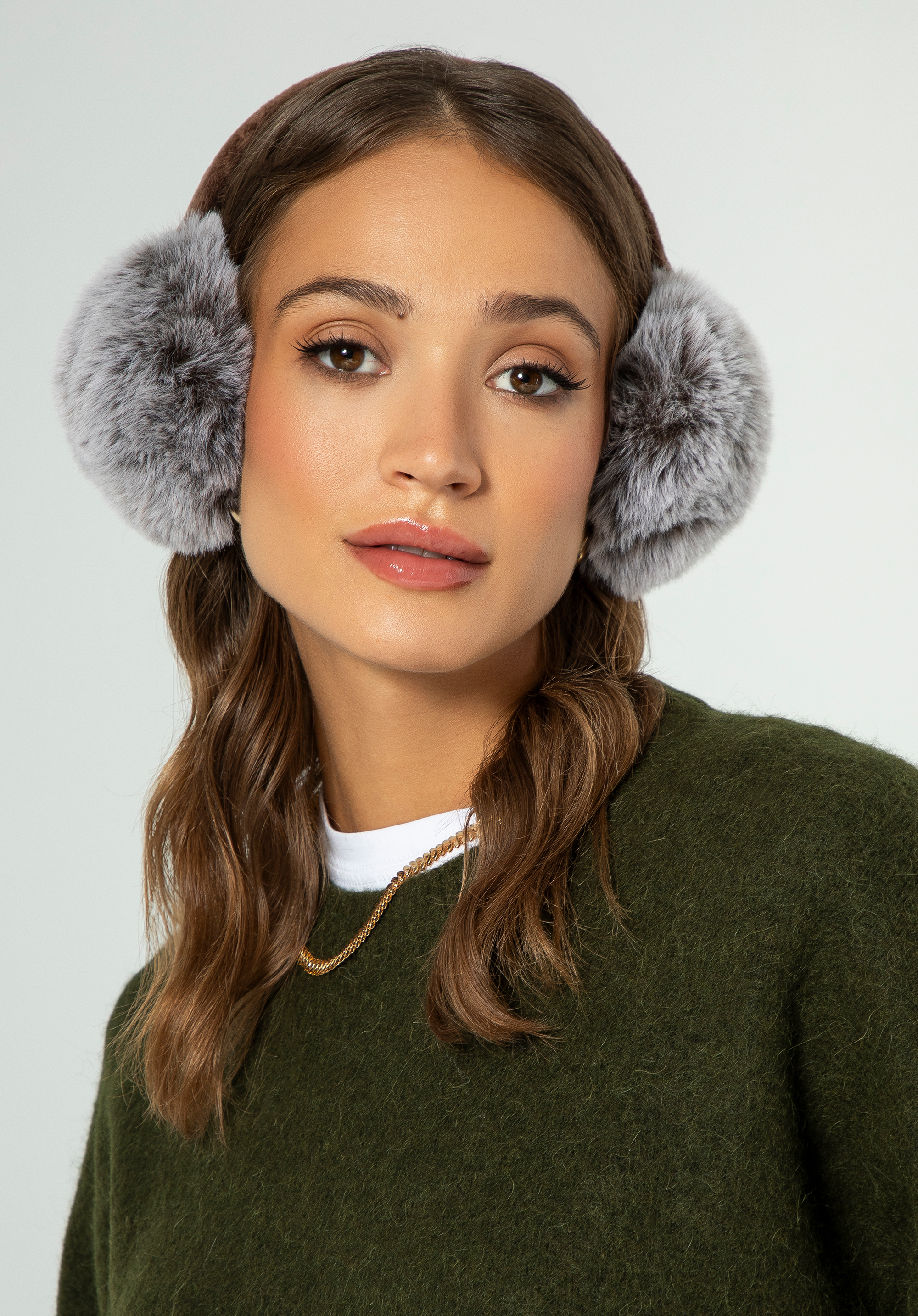 Ohrenwärmer für Damen, braun, 97-HF-018-4, Bild 1