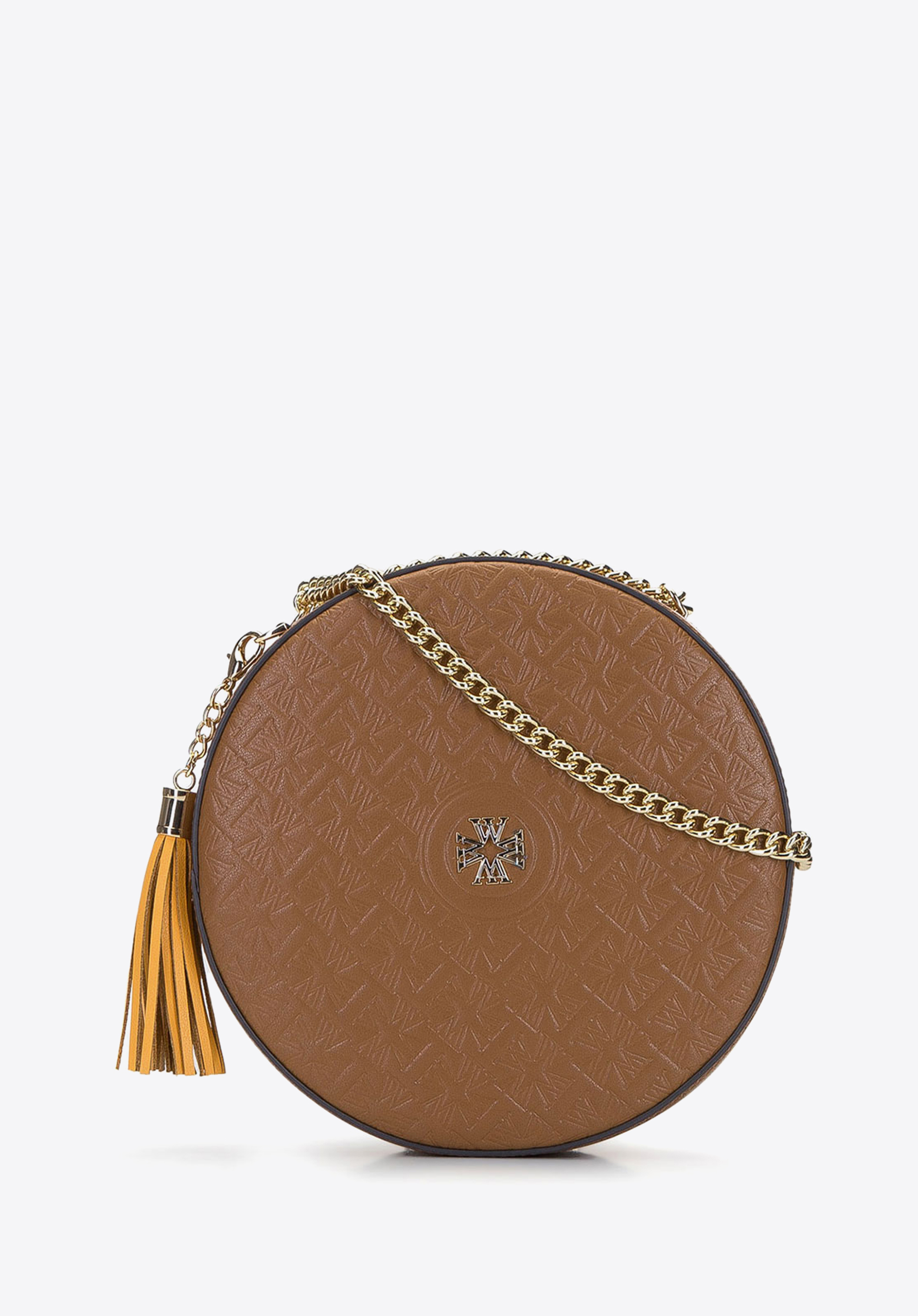 Runde Crossbody Tasche aus Leder – Limitierte Auflage, braun, 92-4E-662-5, Bild 1