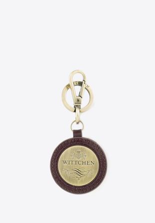 Runder Schlüsselanhänger aus Leder, braun, 03-2B-001-Z4, Bild 1