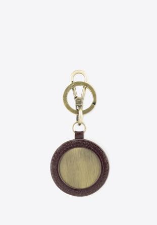 Runder Schlüsselanhänger aus Leder, braun, 03-2B-001-Z4, Bild 1