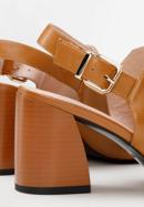 Sandaletten aus Leder mit Absatz, braun, 94-D-508-9-35, Bild 7