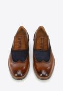 Schattierte Oxfords für Herren aus zwei Lederarten, braun, 96-M-705-4-41, Bild 2