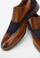 Schattierte Oxfords für Herren aus zwei Lederarten, braun, 96-M-705-4-43, Bild 7