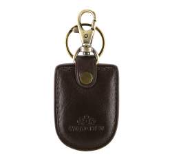 Runder Schlüsselanhänger aus Leder, braun, 21-2-008-4, Bild 1