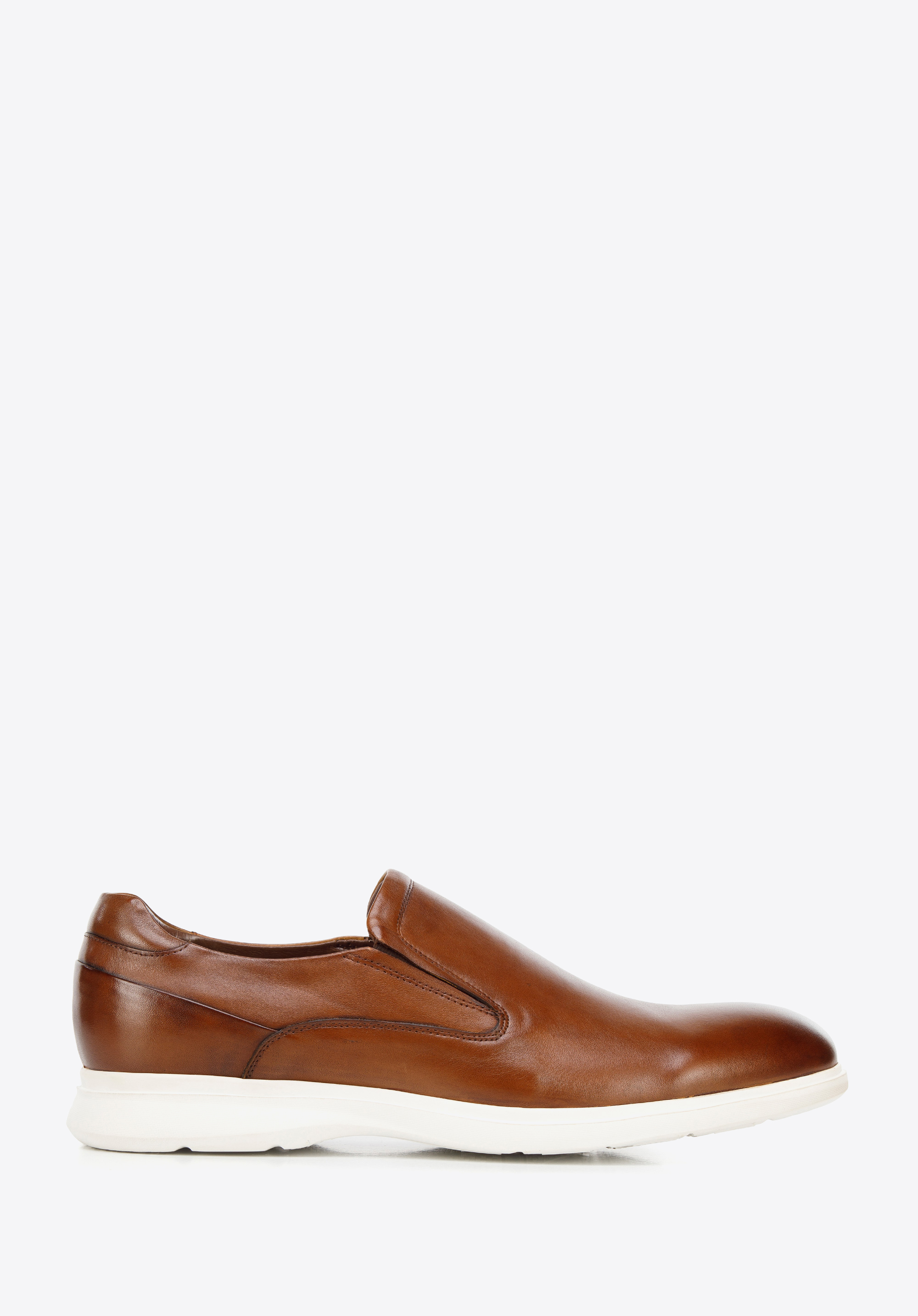 Schlupfschuhe aus Glattleder, braun, 94-M-507-5-45, Bild 1