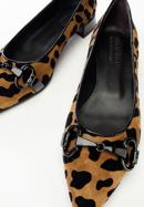 Ballerinas aus Wildleder mit Animal-Print, braun-schwarz, 97-D-102-4-41, Bild 7