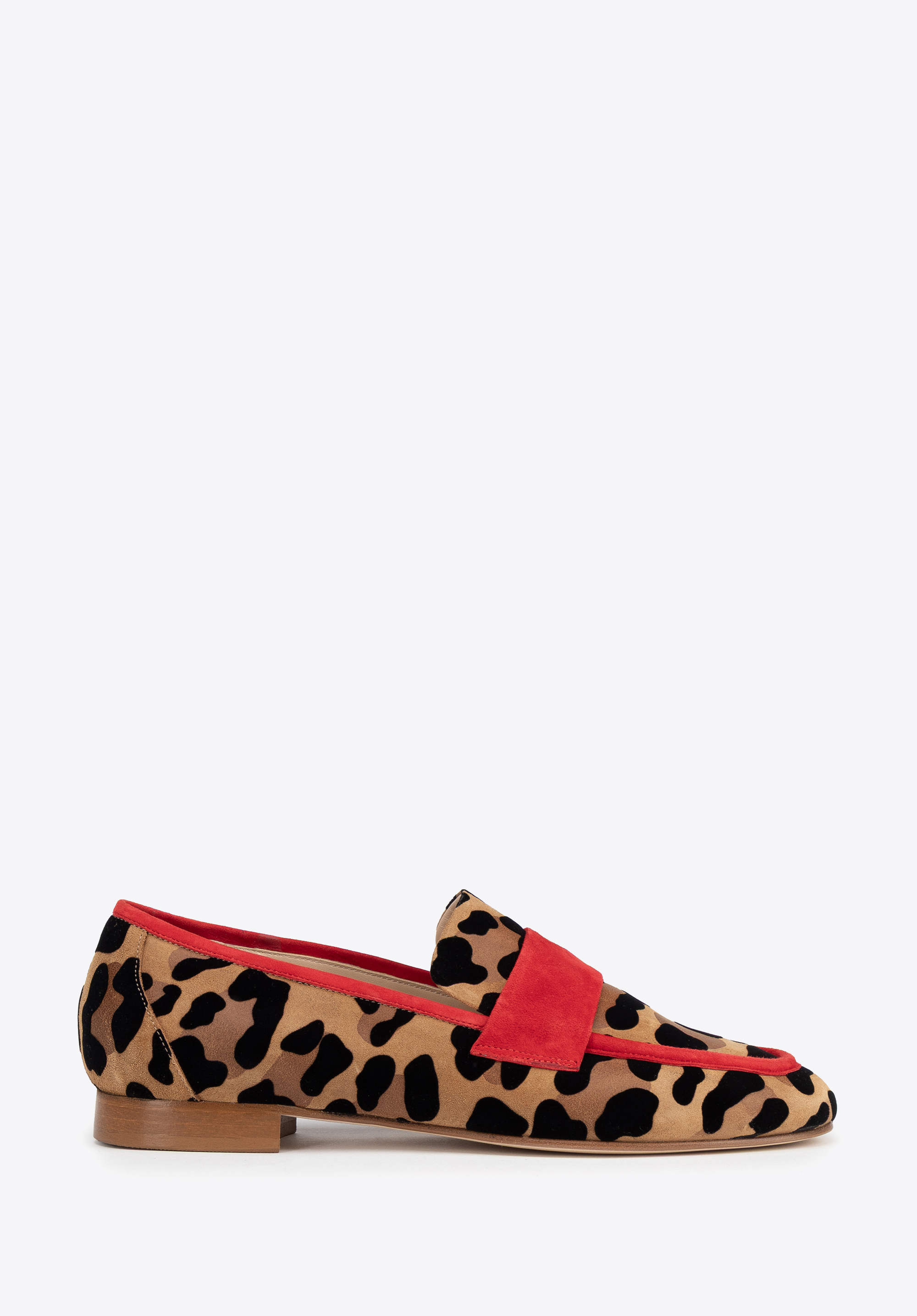 Damen Mokassins aus Leder mit Leopardenmuster, braun-schwarz, 100-D-108-4-41, Bild 1