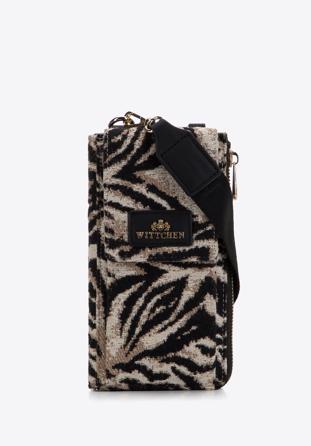 Gemusterte Minihandtasche für Damen, braun-schwarz, 97-2E-506-X4, Bild 1