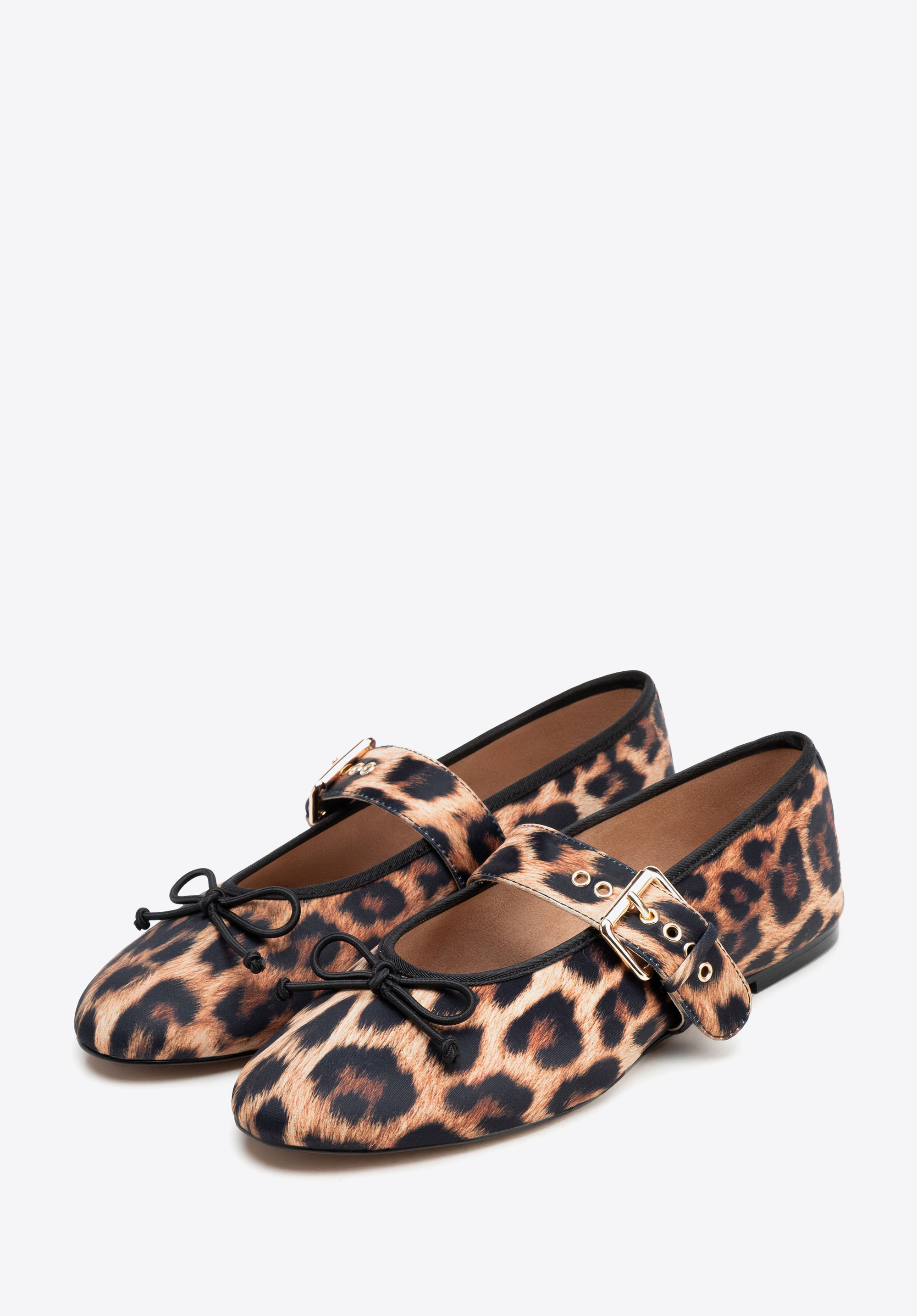 Lycra-Ballerinas im Leopardenmuster, braun-schwarz, 100-DP-351-1-37, Bild 1