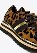 Sneakers für Damen aus Wildleder mit Tiermuster, braun-schwarz, 97-D-101-4-40, Bild 8