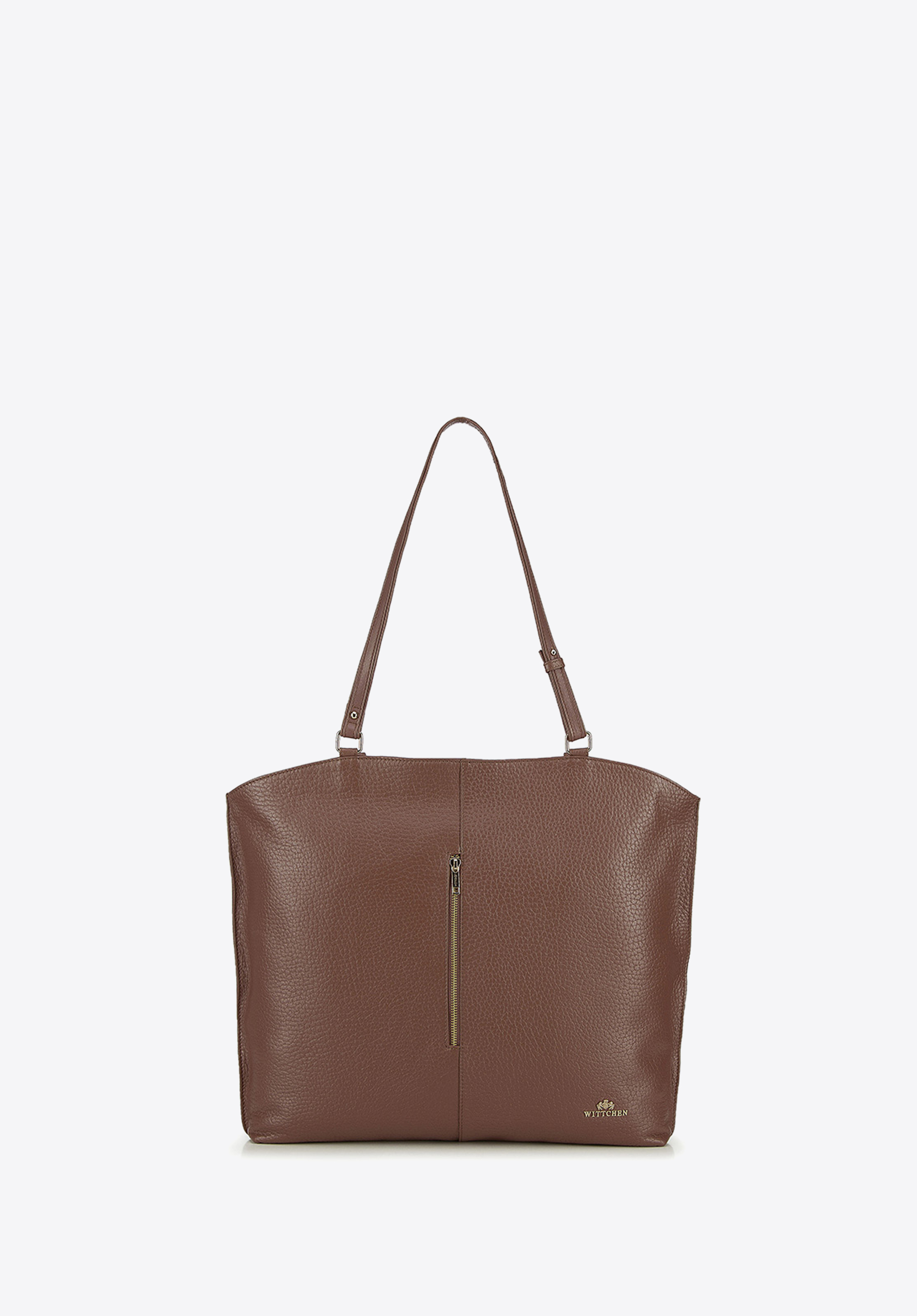 SHOPPER MIT VERTIKALEM REISSVERSCHLUSS, braun, 91-4E-315-5, Bild 1