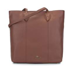 Shopper-Tasche aus Leder, braun, 93-4E-211-5, Bild 1