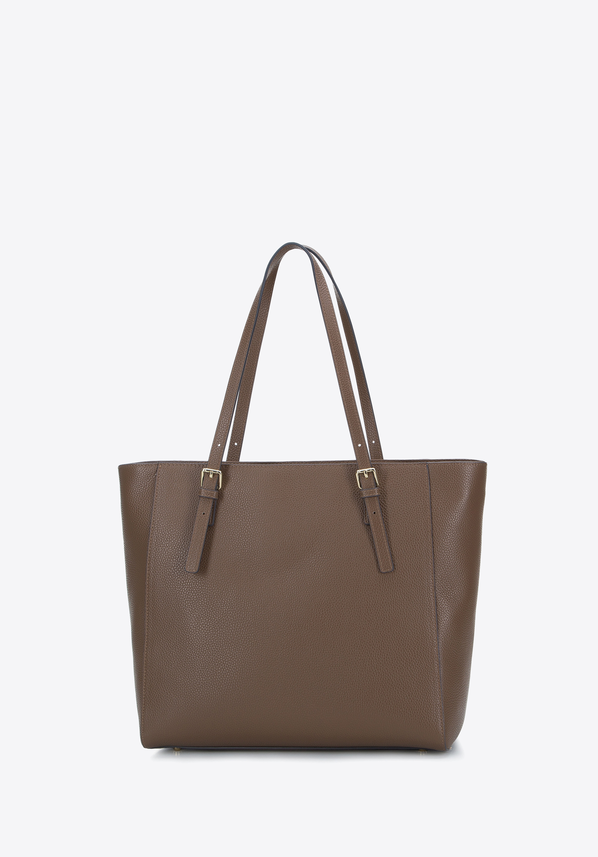 Shopper-Tasche aus Leder mit großem Fach