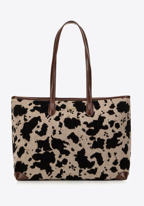 Shopper-Tasche für Damen mit Tiermuster, braun, 98-4Y-007-X1, Bild 2