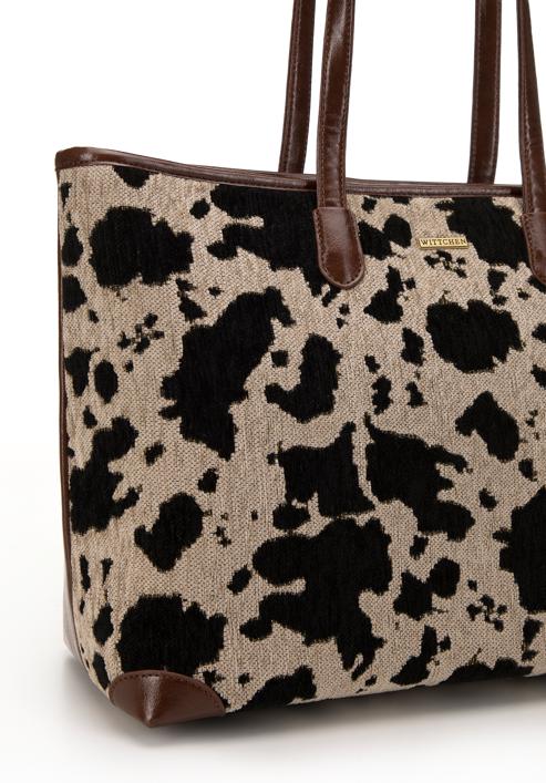 Shopper-Tasche für Damen mit Tiermuster, braun, 98-4Y-007-X1, Bild 5