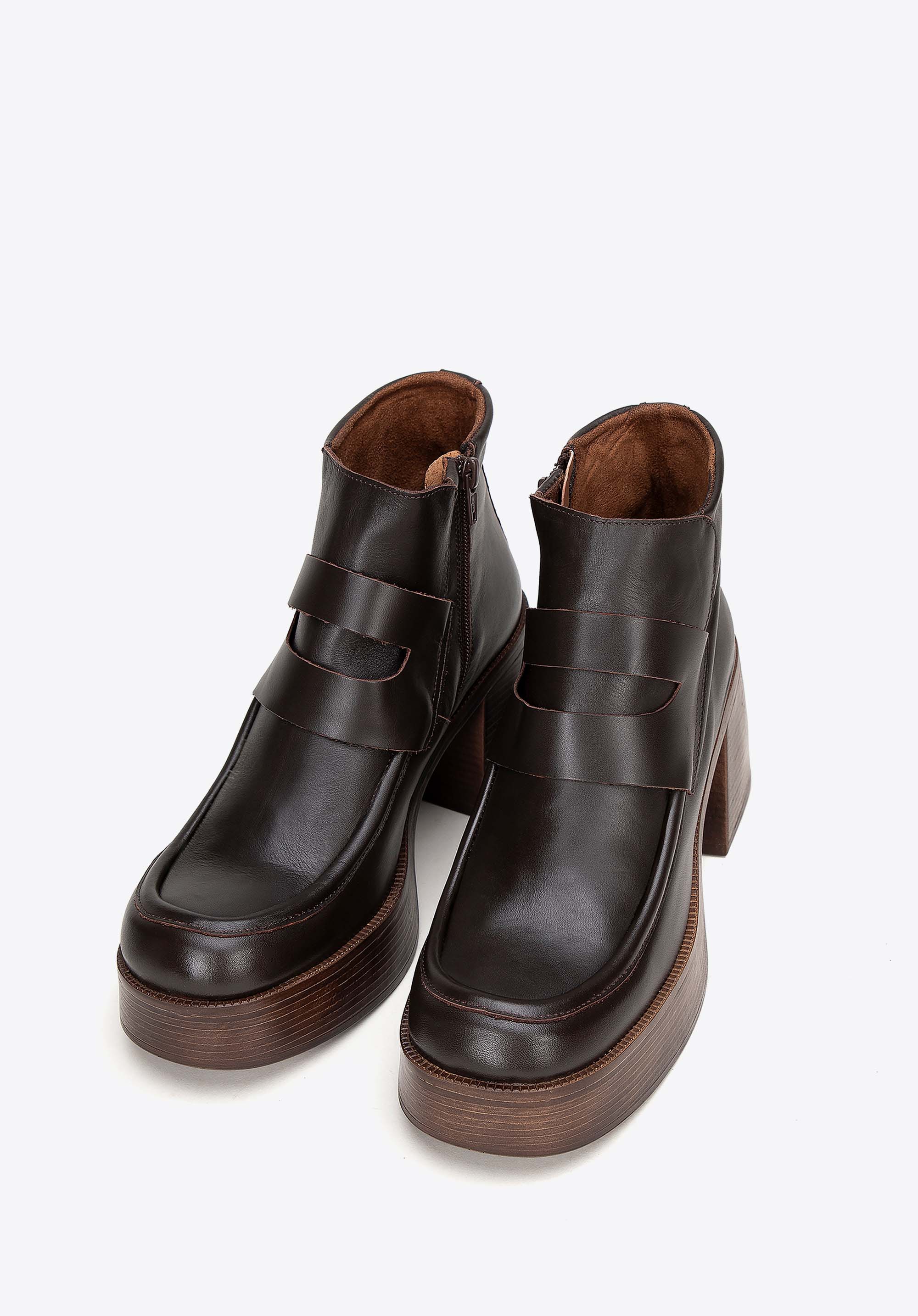 Stöckelschuhe aus Leder für Damen, braun, 99-D-306-4-41, Bild 1