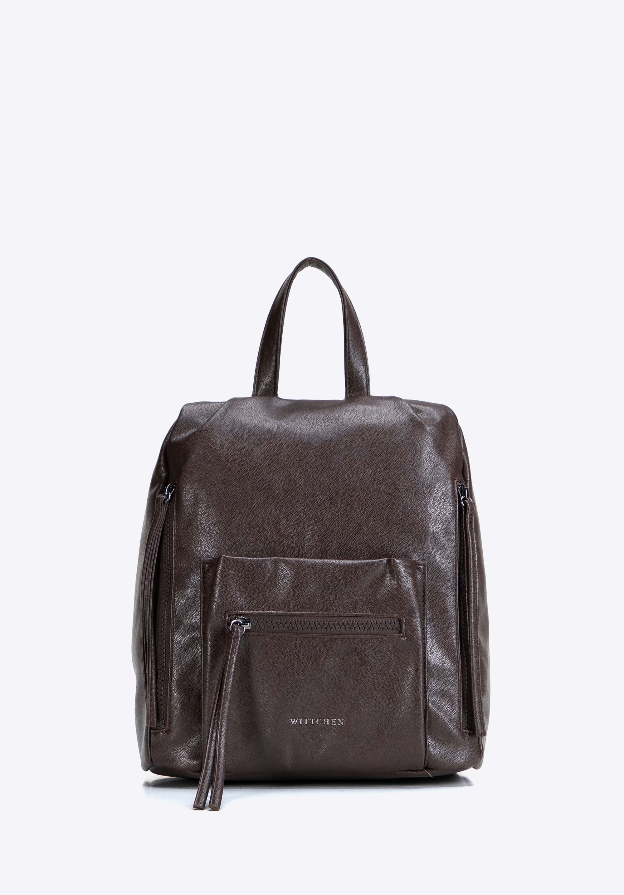 Urbaner Damenrucksack mit praktischen Fächern, braun, 103-4Y-510-4, Bild 1