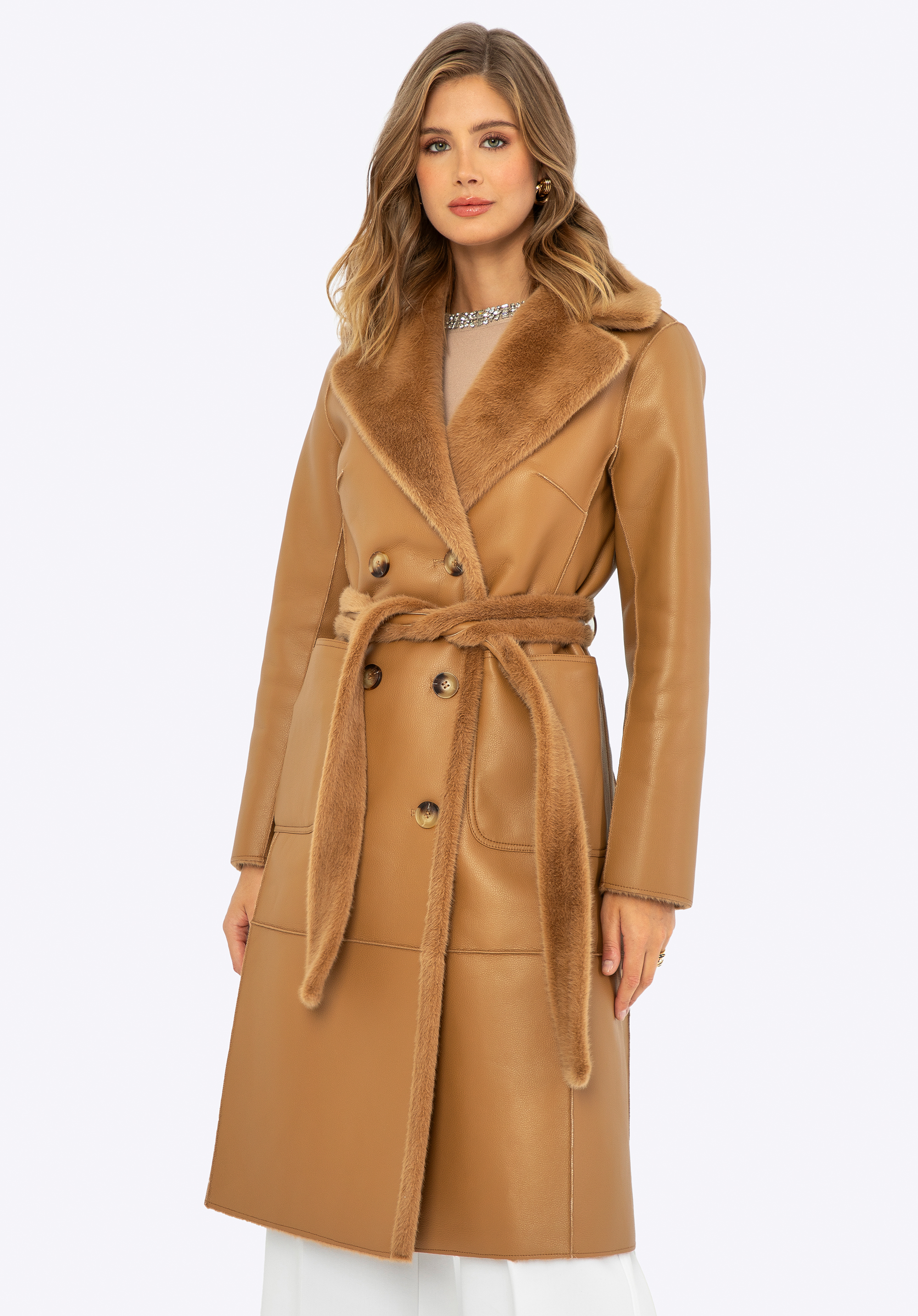 Wendemantel für Damen, braun, 99-9W-000-5-XL, Bild 1