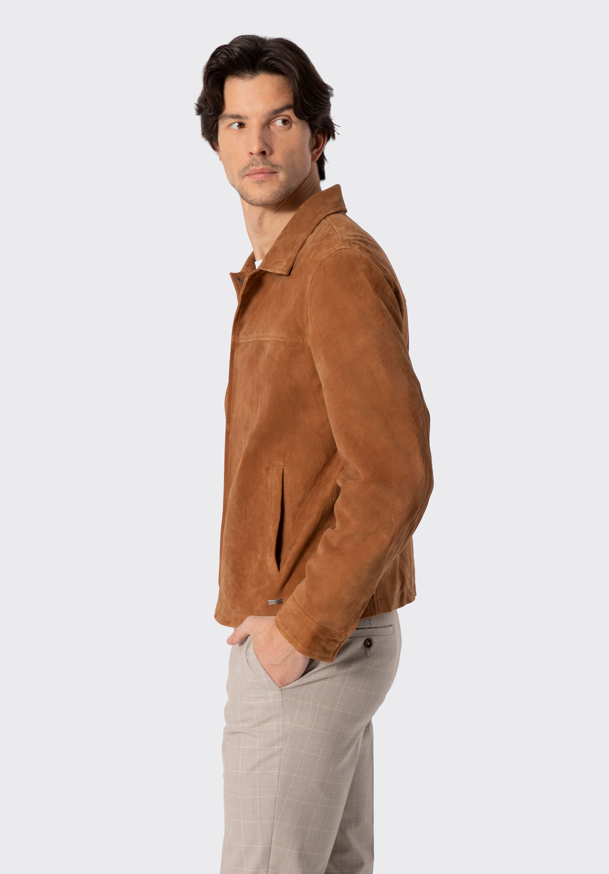 Wildlederjacke für Herren, braun, 102-09-450-5-L, Bild 1