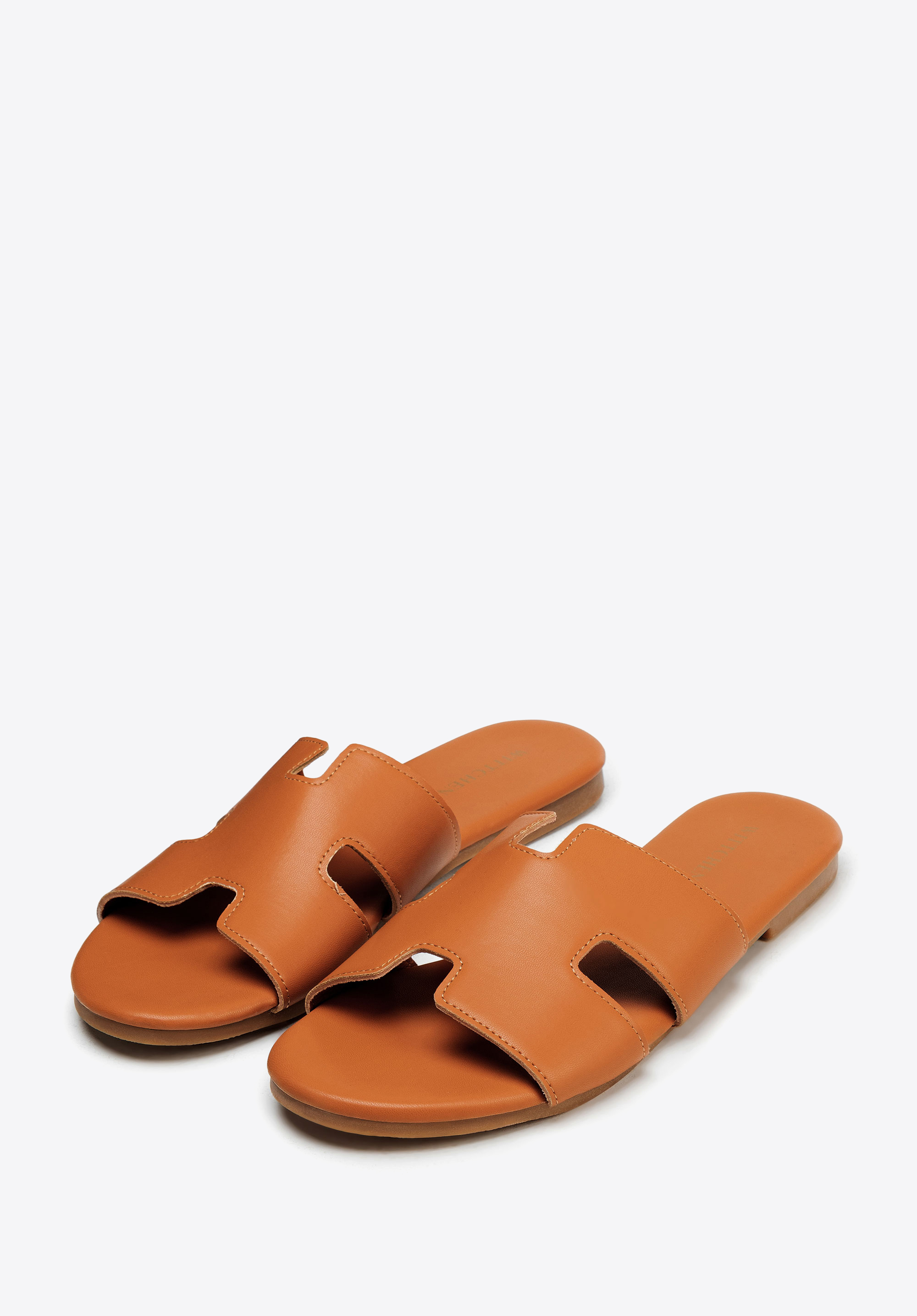 Women''s leather sandals with ''H'' cut-out, braun, 100-DP-809-5-41, Bild 1