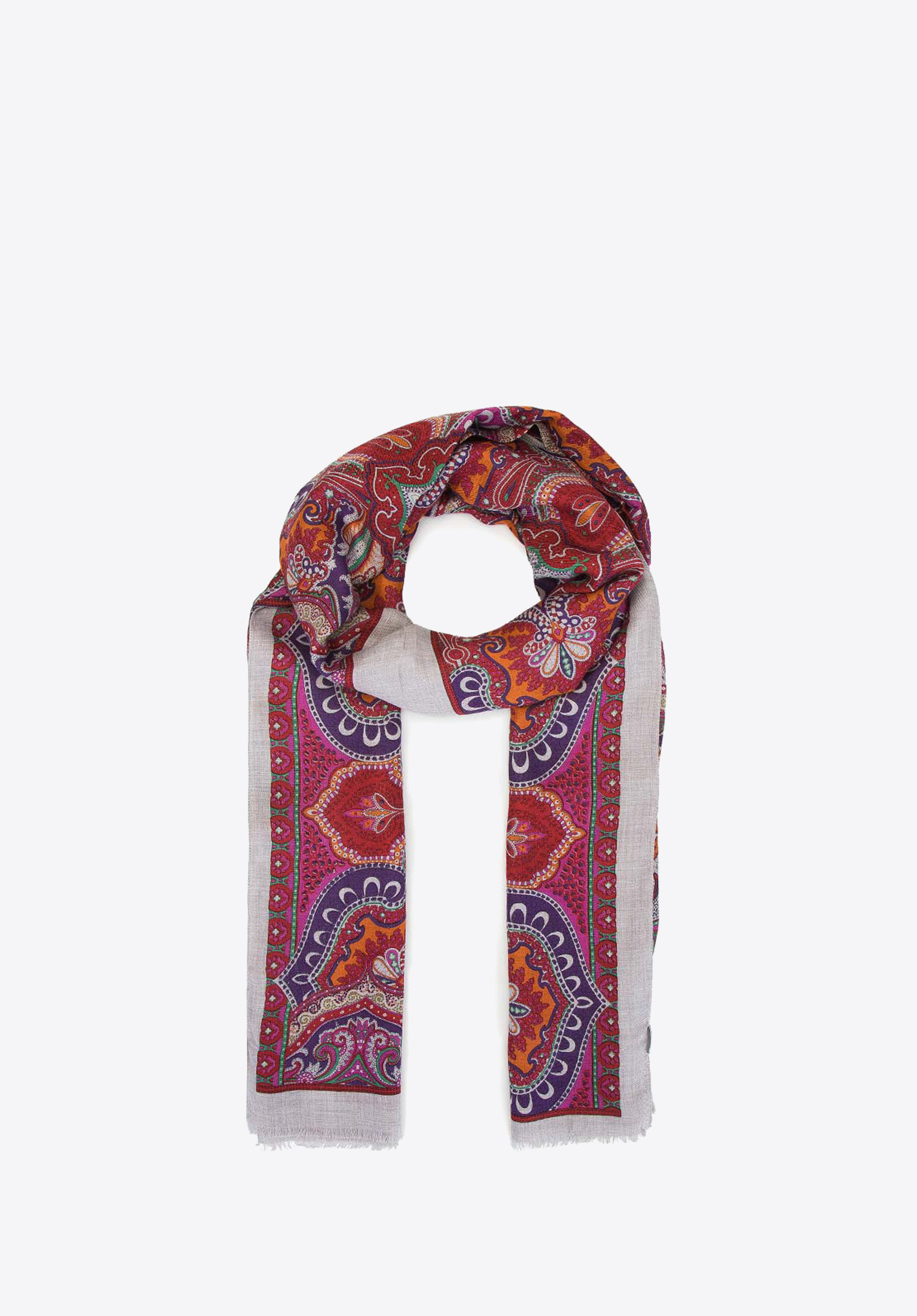 DAMENSCHAL MIT ORIENTALISCHEM MUSTER, bunt, 91-7D-X03-X1, Bild 1