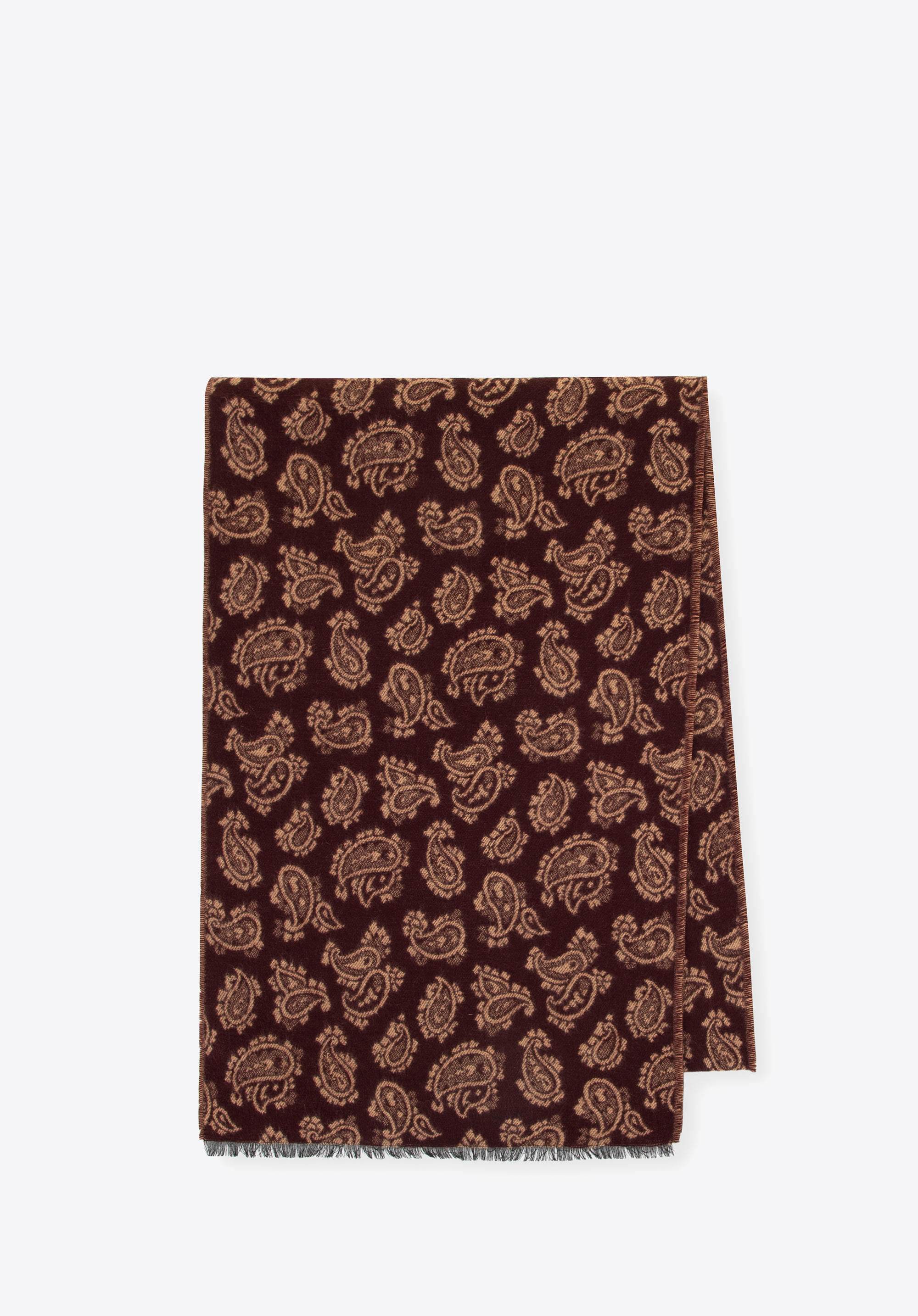 Paisley-Schal für Herren, Burgunder-Beige, 100-7M-004-X4, Bild 1