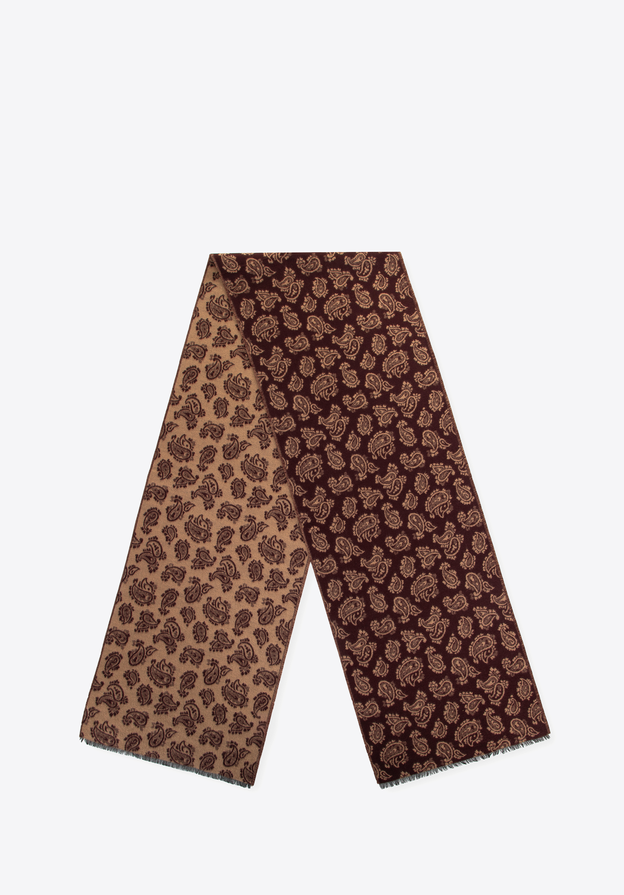Paisley-Schal für Herren, Burgunder-Beige, 100-7M-004-X4, Bild 1
