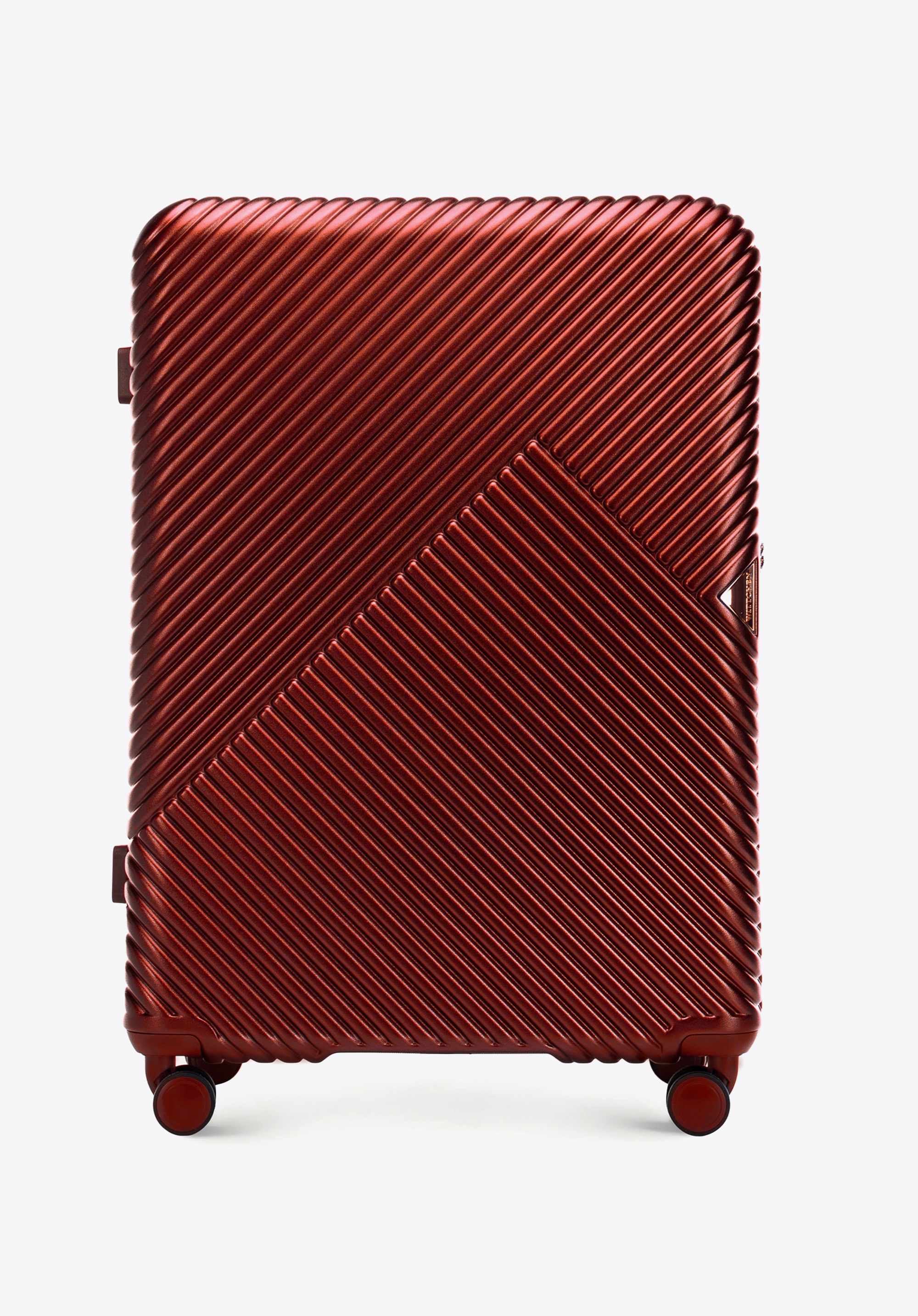 Großer Koffer aus Polycarbonat, burgunderrot, 56-3P-843-35, Bild 1