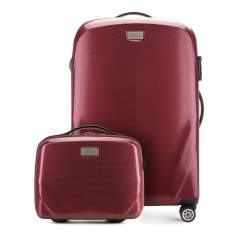 Bőrönd és neszeszer polikarbonátból, sötét vörös, 56-3P-572_4-35, Fénykép 1