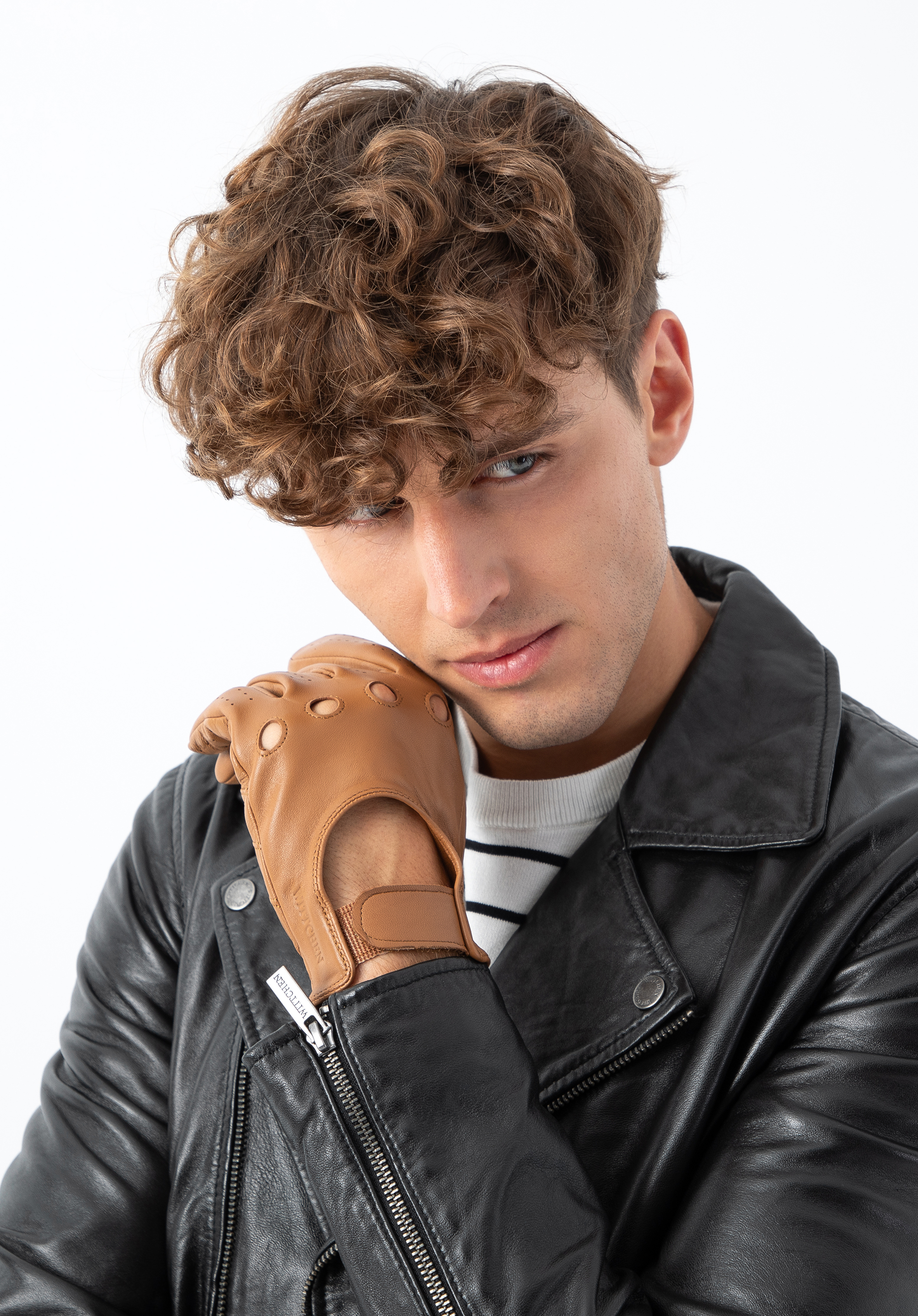 Mănuși bărbătești, camel, 46-6L-386-LB-L, Fotografie 1