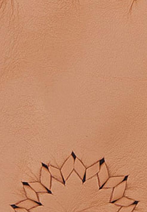 Mănuși de piele pentru femei cu o adâncime, camel, 39-6-552-LB-L, Fotografie 5