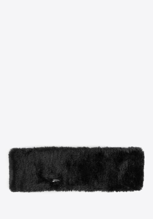 Dámská čelenka z ekologické kožešiny, černá, 97-7F-200-8, Obrázek 1