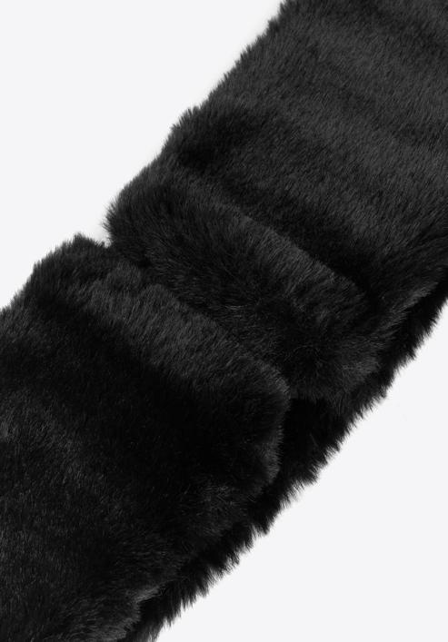 Dámská čelenka z ekologické kožešiny, černá, 97-7F-200-8, Obrázek 2
