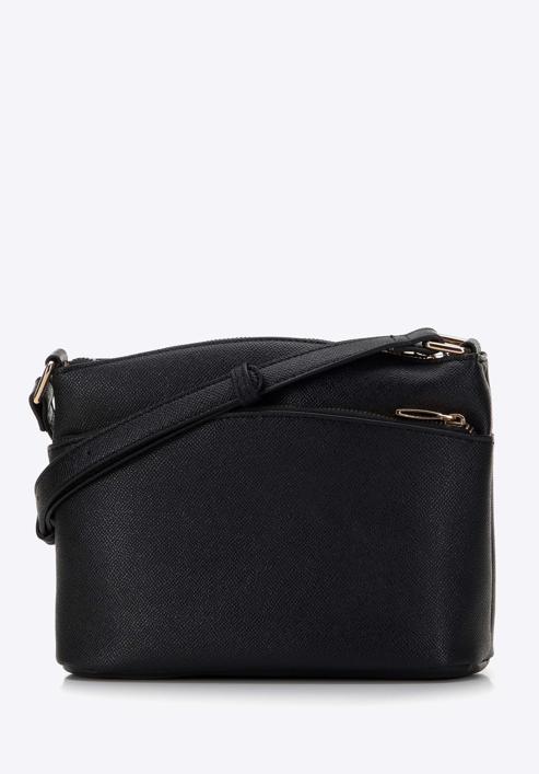 Dámská kabelka s přední kapsou, černá, 98-4Y-216-9, Obrázek 2