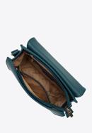 Dámská kabelka z ekologické kůže s klopou, tmavě tyrkysová, 97-4Y-601-5, Obrázek 3