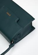 Dámská kabelka z ekologické kůže s klopou, tmavě tyrkysová, 97-4Y-601-5, Obrázek 4