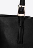 Dámská kabelka  z ekologické kůže s ozdobnou přezkou, černá, 97-4Y-527-4, Obrázek 5