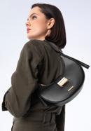 Dámská kabelka z ekologické kůže s přezkou, černá, 97-4Y-209-4, Obrázek 15